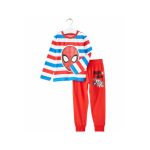 Pijama copii, cu mânecă lungă, 100% bumbac, roșu,  Spiderman