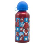 Sticlă de apă, pentru copii, din aluminiu, fără BPA, multicolor, 400 ml, Arachnid, Spiderman