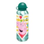 Sticlă de apă, pentru copii, din aluminiu, fără BPA, multicolor, 500 ml, Perfect, Peppa Pig