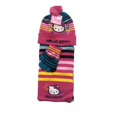 Set iarnă căciulă mănuși fular Hello Kitty