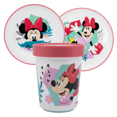 Set 3 piese antiderapante microunde Minnie Mouse
