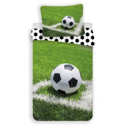 Lenjerie de pat pentru copii Fotbal, 100% bumbac 140×200cm, 70×90 cm