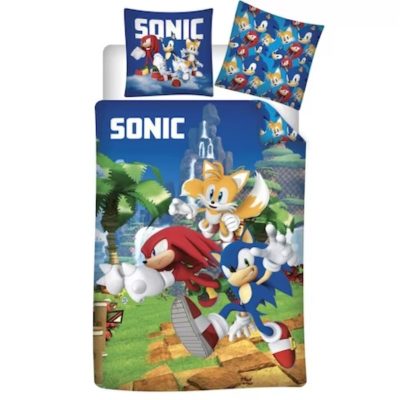 Set lenjerie pat copii, multicolor, 2 piese, 140×200 cm, 63×63, Running, Sonic