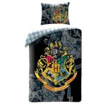 Lenjerie de pat din bumbac Wizarding World, Harry Potter, 140x200cm, Negru