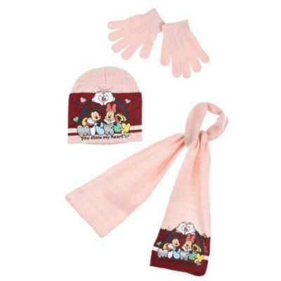 Set căciulă fular și mănuși multicolor My Heart Minnie Mouse