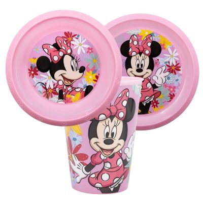 Set 3 piese pentru servit masa Minnie Mouse Disney