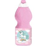 Sticlă plastic pentru apă, Unicorn 400 ml Roz