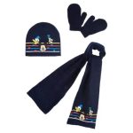 Set căciulă, fular și mănuși, albastru, Mickey Mouse