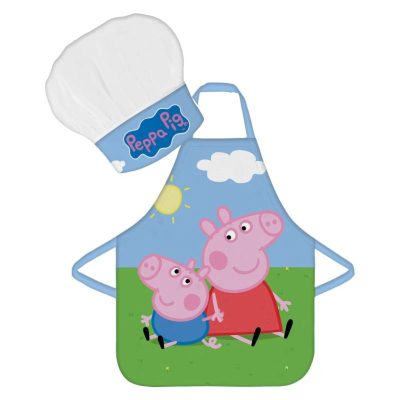 Set șorț și bonetă bucătar pentru copii Peppa Pig Field