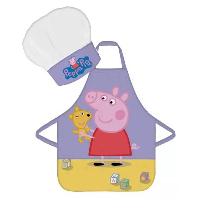 Set șorț și bonetă pentru copii multicolor ABC Peppa Pig