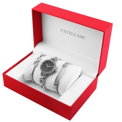 Set cadou Excellanc STARDUST SILVER argintiu ceas