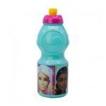 Sticlă sport, plastic, pentru apă, Barbie, 400ml Roz