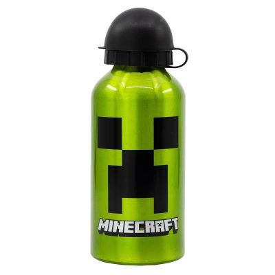 Sticlă apă aluminiu Minecraft Creeper 400ml Verde