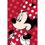 Pătură copii,  Microflanel, Disney Minnie Mouse, 100x150cm, Multicolor