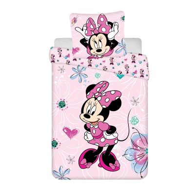 Set lenjerie pat copii Flowers02 Minnie Mouse