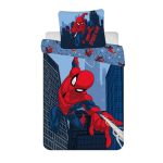 Set lenjerie pat copii, 100% bumbac, multicolor, 2 piese, 160×200 cm, 70×80, Blue08, Spiderman