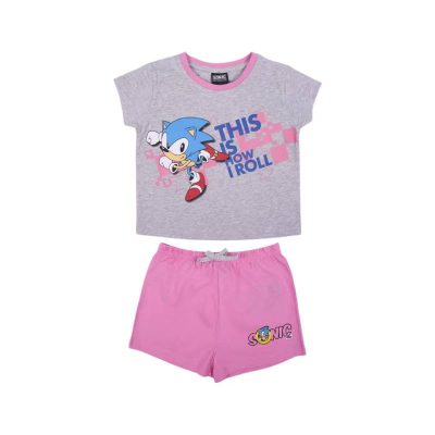 Pijama copii cu mânecă scurtă multicolor Sonic