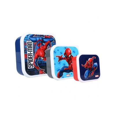 Caserola alimente pentru copii set lunch box 3 în 1 Spiderman