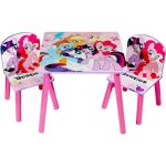 Set măsuță cu două scaune pentru copii, multicolor, My Little Pony, Disney