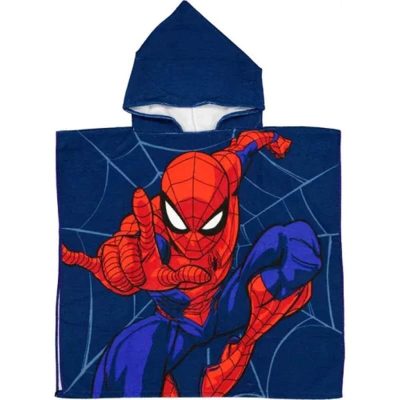 Prosop poncho cu glugă 60x120 cm Spiderman