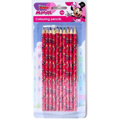 Set 10 creioane colorate Minnie Mouse