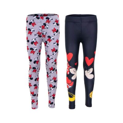 Set 2 perechi pantaloni pentru fete multicolor Minnie Mouse