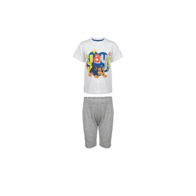Pijama copii cu mânecă scurtă alb/gri YAY Paw Patrol