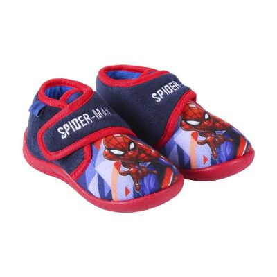 Pantofi interior închidere cu arici Spiderman