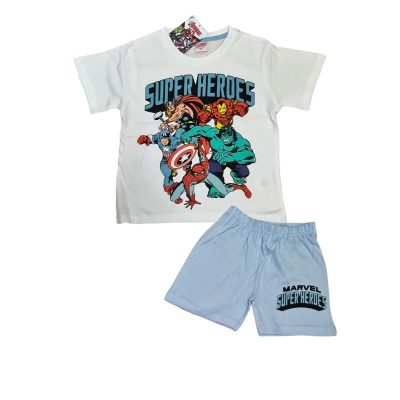 Pijamale copii cu mânecă scurtă Super Heroes Avengers