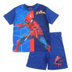 Pijamale copii cu mânecă scurtă, 100% bumbac, multicolor, Force, Spiderman